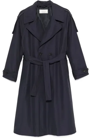 PESERICO SIGN Femme, Manteaux, Bleu, Taille: 38 FR Trench Bleu Marine