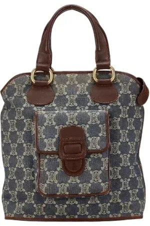 Céline Femme, Pre-owned, Bleu, Taille: ONE Size Pre-owned Denim sacs-main