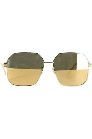 Bottega Veneta Homme, Pre-owned, Jaune, Taille: ONE Size Pre-owned Metal lunettes-de-soleil