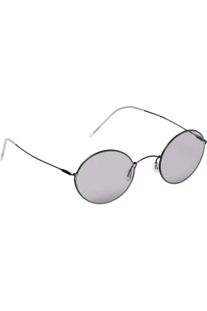 Giorgio Armani Homme, Accessoires, Noir, Taille: ONE Size Lunettes de soleil ovales noires protection UV