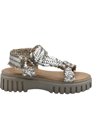 Janet&Janet Femme, Chaussures, Jaune, Taille: 37 EU Chaussures à Lacets Dorées pour Femmes