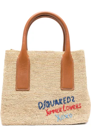 Dsquared2 Femme, Sacs, , Taille: ONE Size Sac Fourre-Tout Clair avec Poignées Roulées