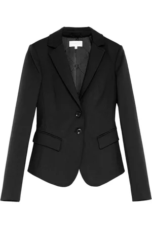 Patrizia Pepe Femme, Vestes, Noir, Taille: 36 FR Veste noire ajustée avec détail rivet