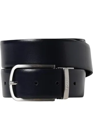 HUGO BOSS Homme, Accessoires, Noir, Taille: ONE Size Ceinture en Cuir Noir Classique