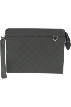 LOUIS VUITTON Homme, Pre-owned, Noir, Taille: ONE Size Pre-owned Toile pochettes-minaudieres