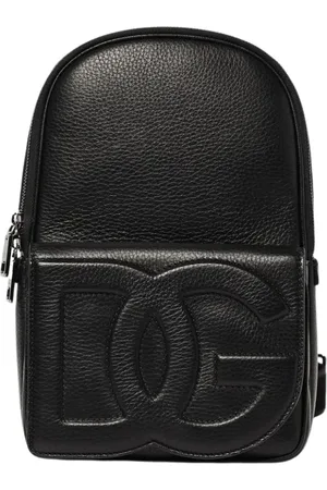 Dolce & Gabbana Homme, Sacs, Noir, Taille: ONE Size Sac à dos en cuir noir pour homme