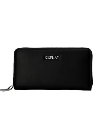 Replay Femme, Accessoires, Noir, Taille: ONE Size Portefeuille Noir à Fermeture Éclair Femme
