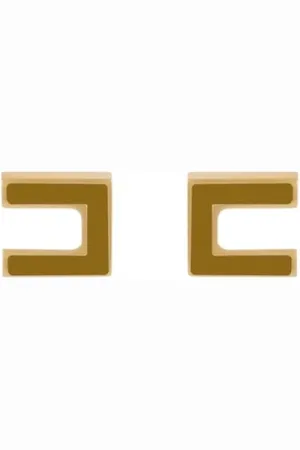Elisabetta Franchi Femme, Accessoires, Brun, Taille: ONE Size Boucles d