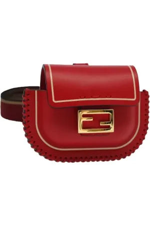 Fendi Femme, Pre-owned, Rouge, Taille: ONE Size Pre-owned Cuir trousses-de-toilette