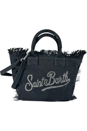 MC2 SAINT BARTH Femme, Sacs, Noir, Taille: ONE Size Sac Noir Colette en Toile avec Strass