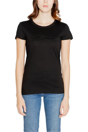 Armani Exchange Femme, Tops, Noir, Taille: 44 FR Collection T-shirts Femme Automne/Hiver
