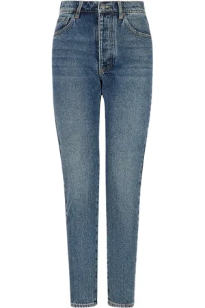 Armani Exchange Femme, Jeans, Bleu, Taille: W26 Jean taille haute, coupe oversize