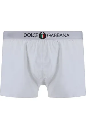 Dolce & Gabbana Homme, Sous-vêtements, Blanc, Taille: S Slip en Coton avec Ceinture Logo