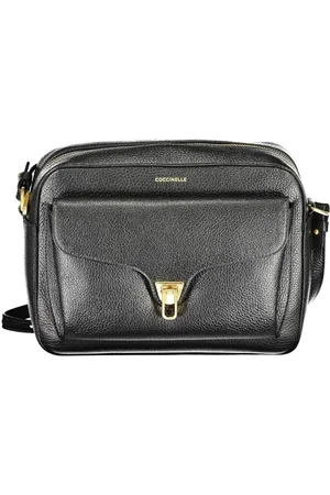 Coccinelle Femme, Sacs, Noir, Taille: ONE Size Sac à bandoulière en cuir noir pour femme