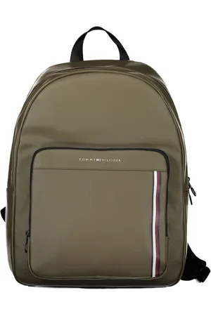 Tommy Hilfiger Homme, Sacs, Vert, Taille: ONE Size Sac à Dos Vert pour Ordinateur Portable avec Bretelles Réglables