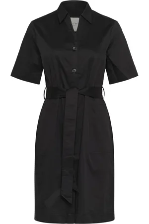 Part Two Femme, Robes, Noir, Taille: 46 FR Robe Noire avec Ceinture