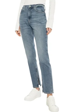 Calvin Klein Femme, Jeans, Bleu, Taille: W28 L34 Jean en denim stretch taille haute bleu clair