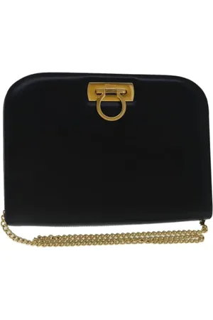 Salvatore Ferragamo Femme, Pre-owned, Noir, Taille: ONE Size Pre-owned Cuir sacs-ports-paule