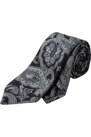 Etro Homme, Accessoires, Noir, Taille: ONE Size Cravate Classique en Soie Paisley