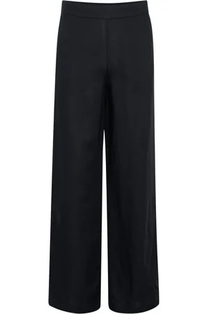 Part Two Femme, Pantalons, Noir, Taille: 46 FR Pantalon Noir Jambes Larges