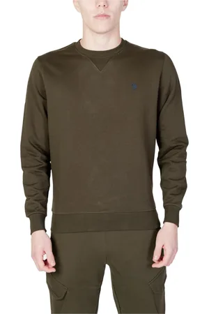 U.S. Polo Assn. Homme, Pulls, Vert, Taille: M Sweat à Capuche Homme Coton Collection Automne/Hiver
