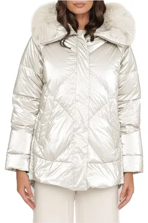 PEOPLE OF SHIBUYA Femme, Vestes, Blanc, Taille: 38 FR Veste & Manteau en Polyester Blanc