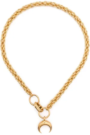 Marine Serre Femme, Accessoires, Jaune, Taille: ONE Size Chaîne Tressée Céleste Lune