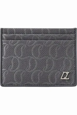 Christian Louboutin Homme, Accessoires, Gris, Taille: ONE Size Porte-cartes Gris