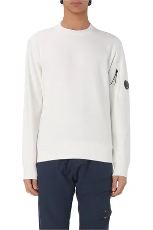 C.P. Company Homme, Sweatshirts et sweats à capuche, Blanc, Taille: S SweaT-shirt noir à col rond Activewear