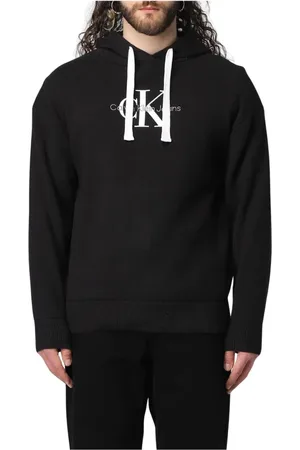 Calvin Klein Homme, Sweatshirts et sweats à capuche, Noir, Taille: S Sweat à Capuche Moderne avec Logo en Noir