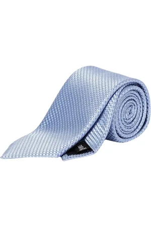 Emporio Armani Homme, Accessoires, Bleu, Taille: ONE Size Cravate en Soie Bleue Géométrique