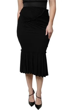 Dolce & Gabbana Femme, Jupes, Noir, Taille: 40 FR Jupe Midi Mermaid Cut Noire