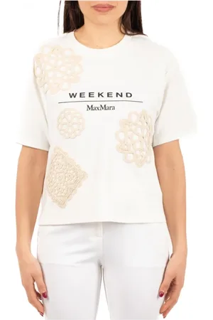 Max Mara Femme, Tops, Blanc, Taille: 42 FR T-shirt décontracté pour le week-end