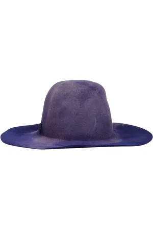 Borsalino Femme, Accessoires, Bleu, Taille: M Chapeau Fedora en Laine Bleu