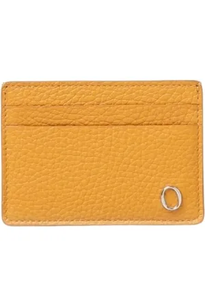 Orciani Homme, Accessoires, Jaune, Taille: ONE Size Porte-Cartes en Cuir Bleu Design Minimaliste