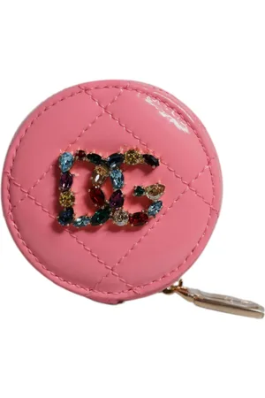 Dolce & Gabbana Femme, Accessoires, Rose, Taille: ONE Size Porte-monnaie en cuir d