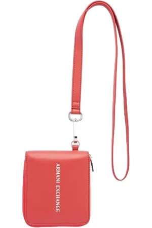 Armani Exchange Homme, Accessoires, Rouge, Taille: ONE Size Mini Portefeuilles avec Fermeture Éclair en Rouge