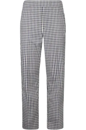 Liu Jo Femme, Pantalons, Multicolore, Taille: 42 FR Pantalon Taille Haute avec Motif à Carreaux