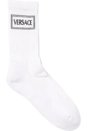 VERSACE Unisex, Sous-vêtements, Blanc, Taille: L Chaussettes d