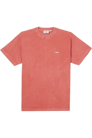 Obey Homme, Tops, , Taille: XS Tee-shirt rouge avec logo brodé