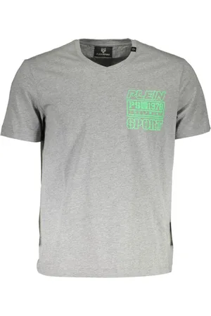 Philipp Plein Homme, Tops, Gris, Taille: XL T-shirt Homme en Coton Gris