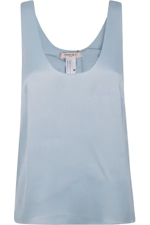 Twin-Set Femme, Tops, Bleu, Taille: 40 FR Haut Élégant pour Femmes
