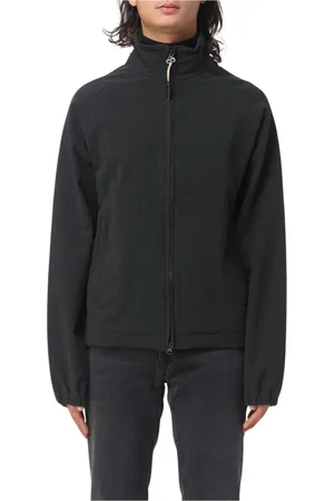 GR10K Homme, Vestes, Noir, Taille: M Veste Noire à Texture à Fermeture Éclair