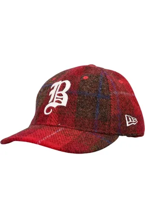 New Era Homme, Accessoires, Rouge, Taille: M Casquette de Baseball à Carreaux Rouge