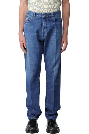VERSACE Homme, Jeans, Bleu, Taille: W31 Jean en Denim Bleu Coupe Décontractée