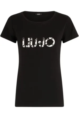 Liu Jo Femme, Tops, Noir, Taille: 36 FR T-Shirt Basique Col Rond