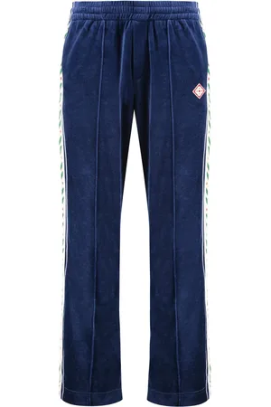 Casablanca Homme, Pantalons, Bleu, Taille: L Pantalon en mélange de coton Chenille
