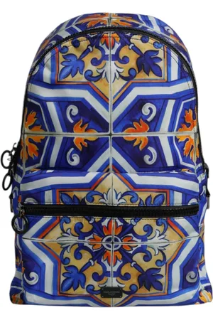 Dolce & Gabbana Unisex, Sacs, Multicolore, Taille: ONE Size Sac à dos de voyage en nylon à imprimé majolique multicolore