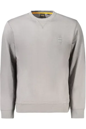 HUGO BOSS Homme, Sweatshirts et sweats à capuche, Gris, Taille: 2XL Pull Homme en Coton Gris