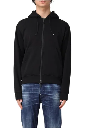 Dsquared2 Homme, Sweatshirts et sweats à capuche, Noir, Taille: L Sweat à Capuche Noir Coupe Décontractée